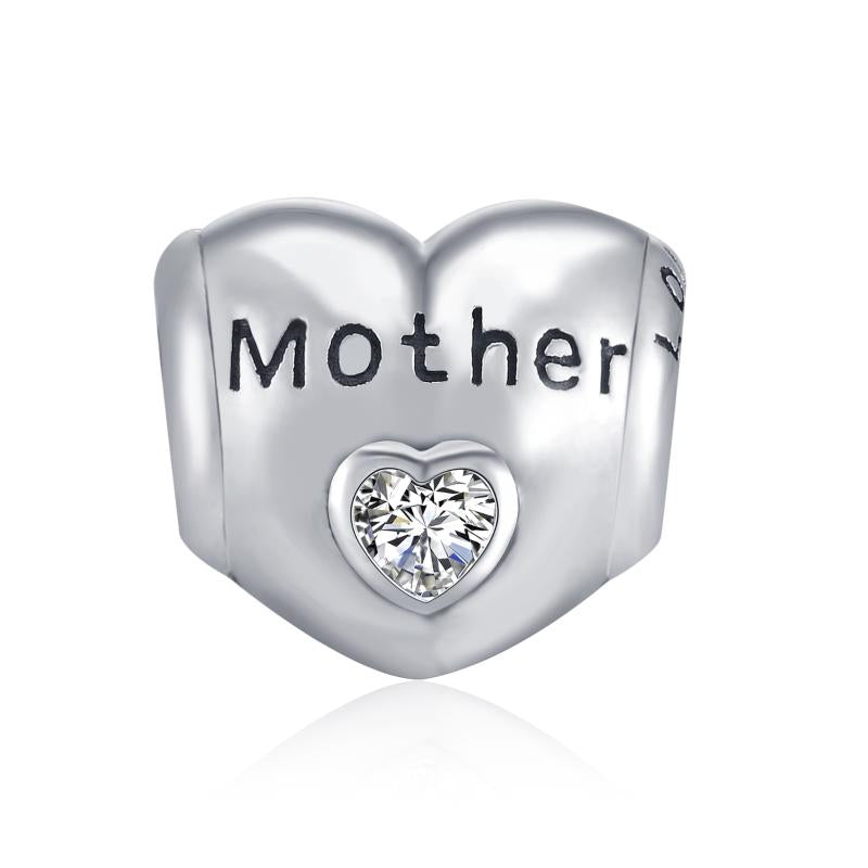 925 Sterling Silber Herz Zirkon Armband Halskette Anhänger für Mutter