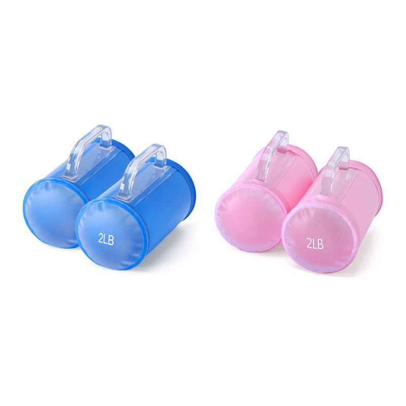 2x2lbs Wasserhantelpaare Tragbare freie Gewichte Einstellbare Yoga-Übung Fitness Frauen Hantel Reisetrainingsset