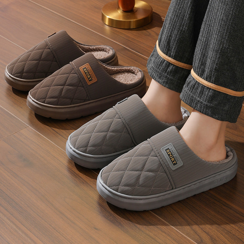 Herren Hausschuhe Winter Warm Plüsch Hausschuhe Indoor Rutschfeste Boden Schlafzimmer Slipper Casual All-Match-Schuhe