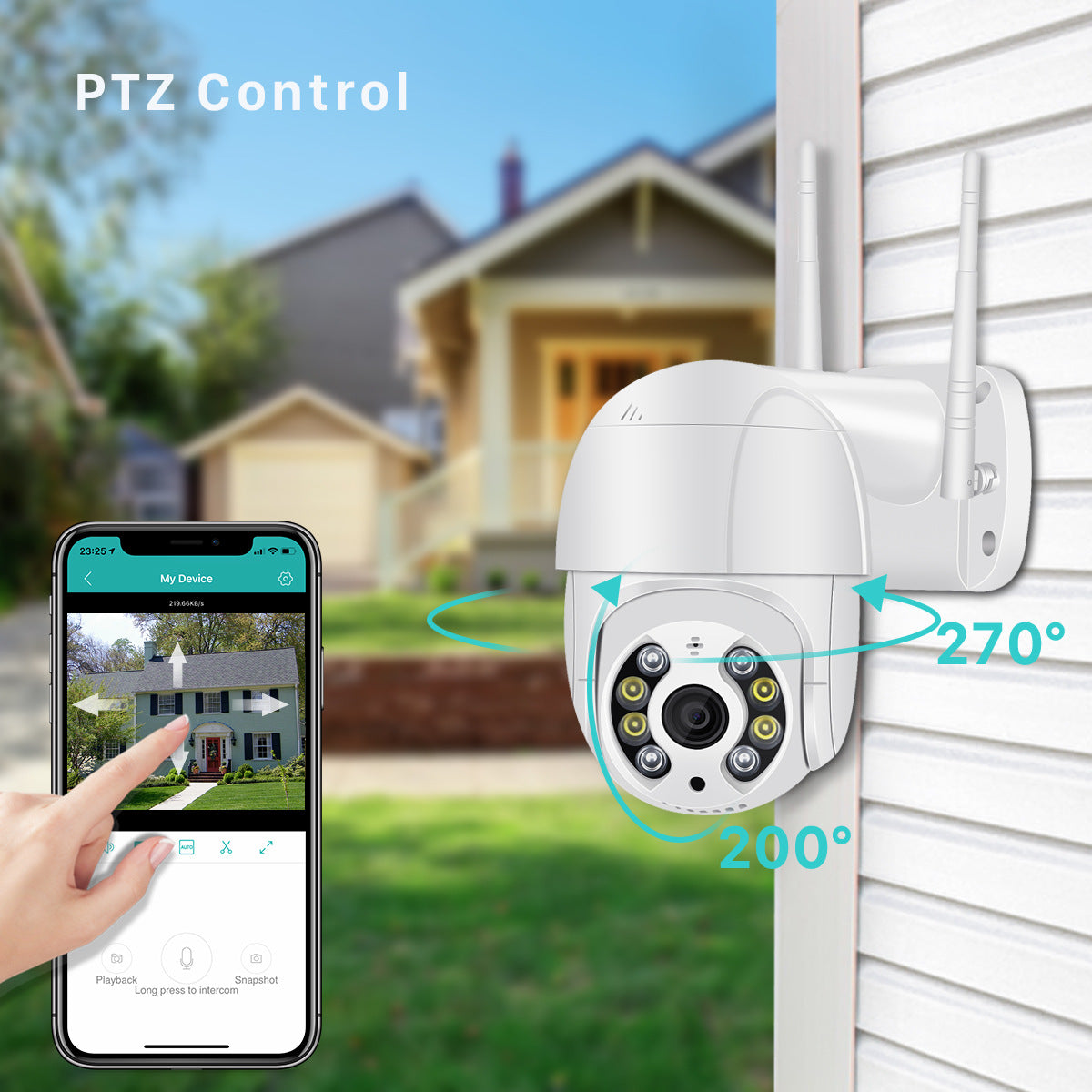 Elegant Cross Border New Wireless Wifi Surveillance Camera Dual Light
