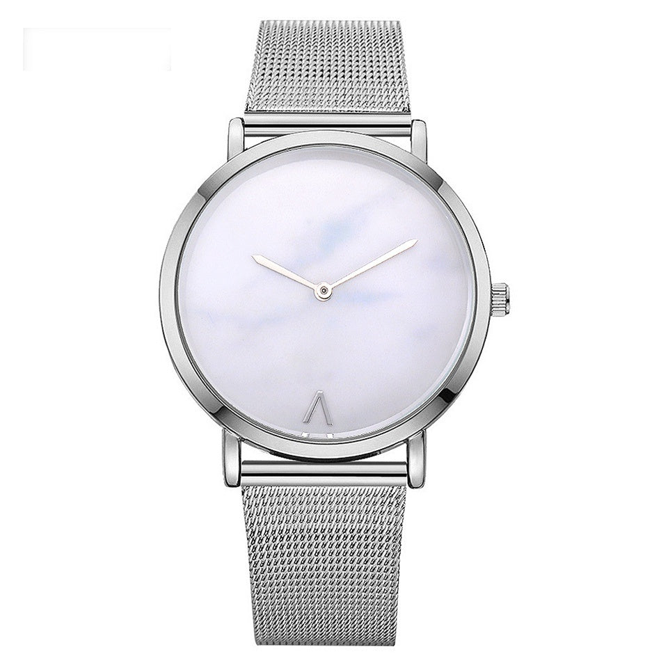 Vansvar mode marke silber und gold mesh band kreative marmor armbanduhr casual frauen quarz uhren geschenk relogio feminino