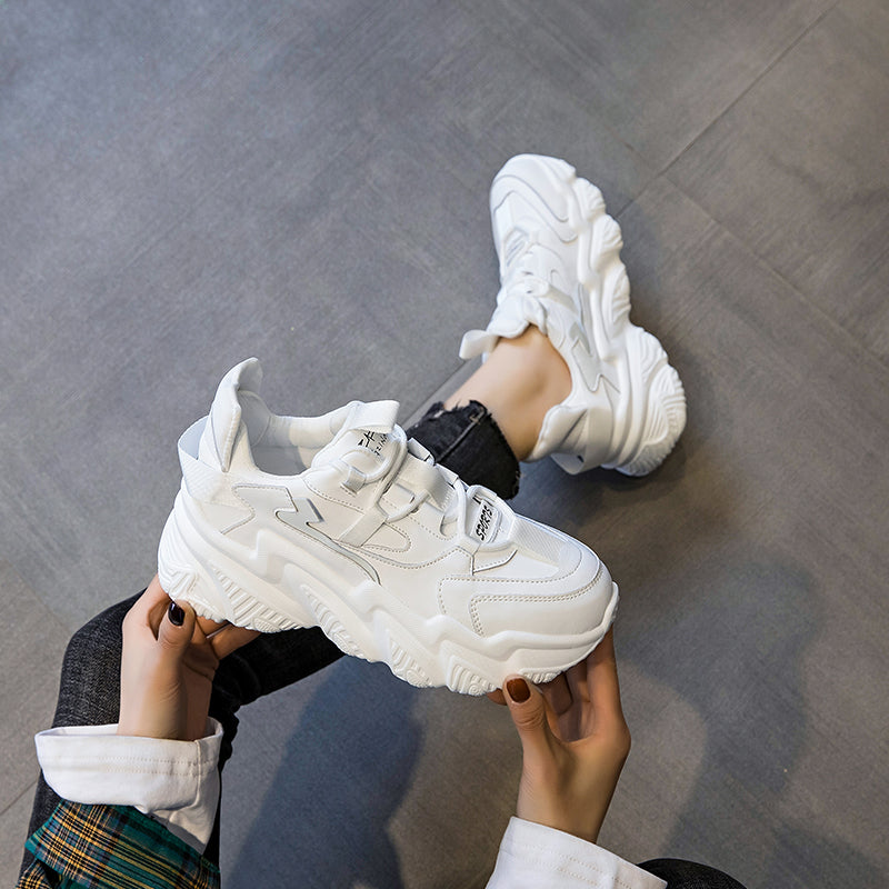 Shoes Women New Thick Soled Women S Shoes Versatile Sports Shoes Black Fashion Net Red Daddy Shoes Spring