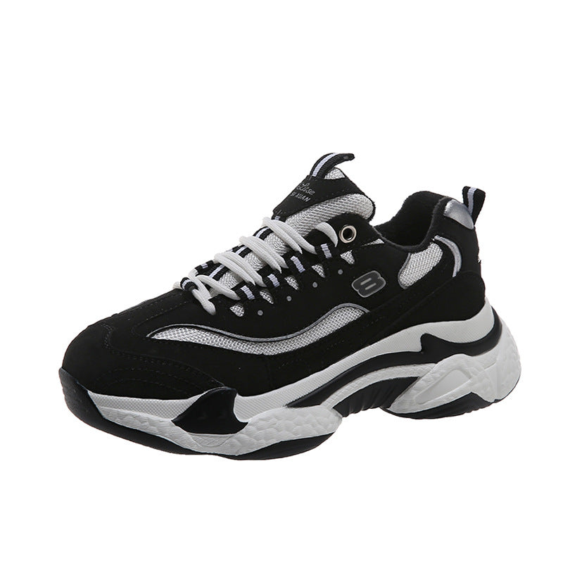Damen-Einzelschuhe mit dicker Sohle, lässige, höhensteigernde Sportschuhe für Damen