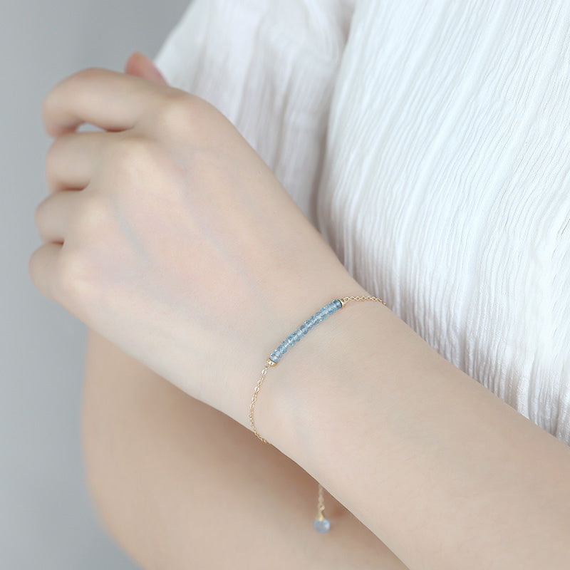 Himmelblauer Topas-Armband für Damen