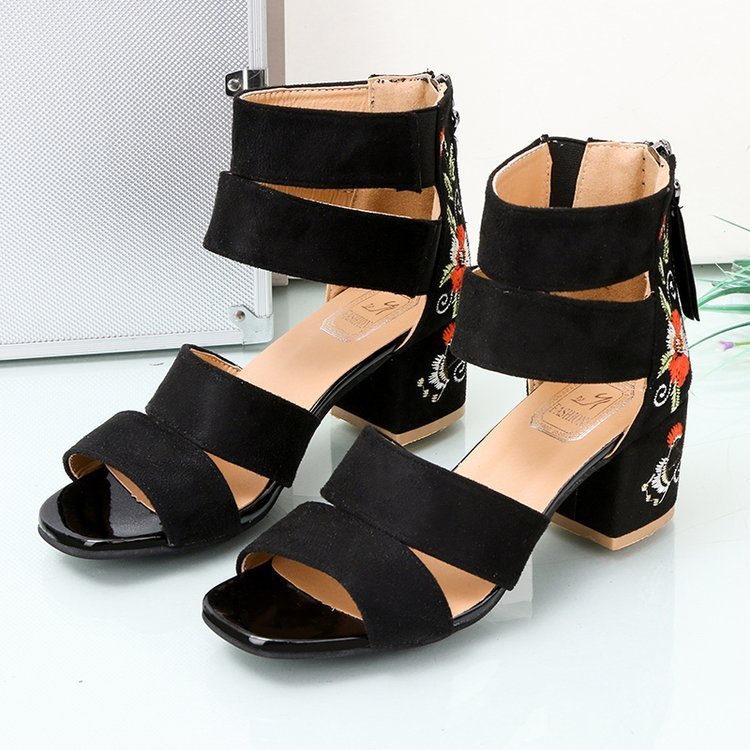Sandalen Damen Dicker Absatz Mittelhoher Absatz Sandalen Sommer Neue Damenschuhe
