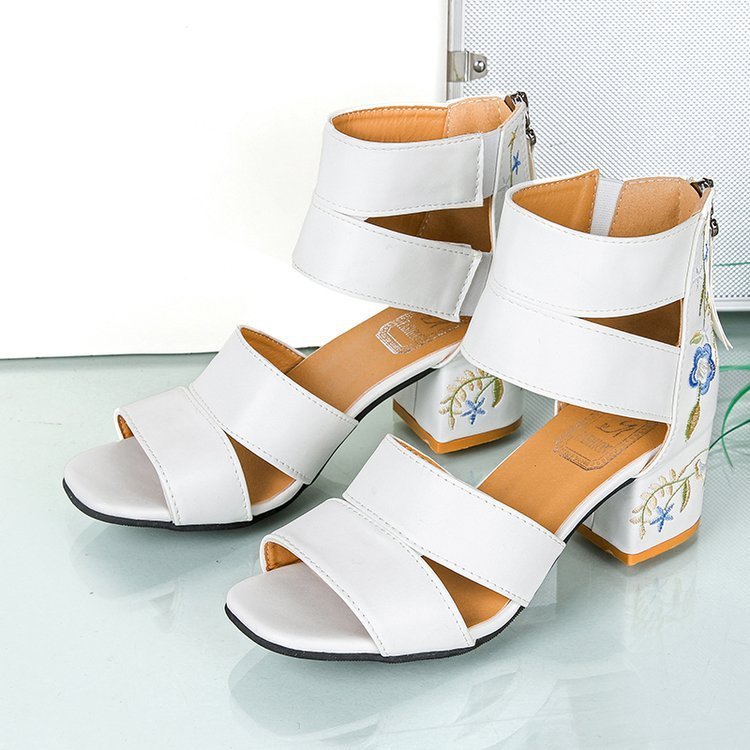 Sandalen Damen Dicker Absatz Mittelhoher Absatz Sandalen Sommer Neue Damenschuhe
