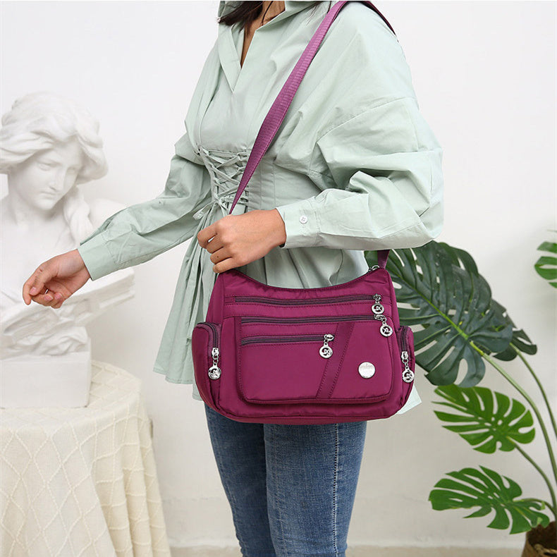 Damen-Umhängetasche, Multi-Pocket-Design, wasserdicht, lässig, mit hoher Kapazität