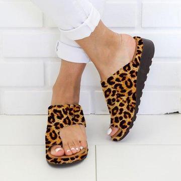 Comfortable Women Slippers Flat Sole Casual Soft Big Toe Foot Sandal