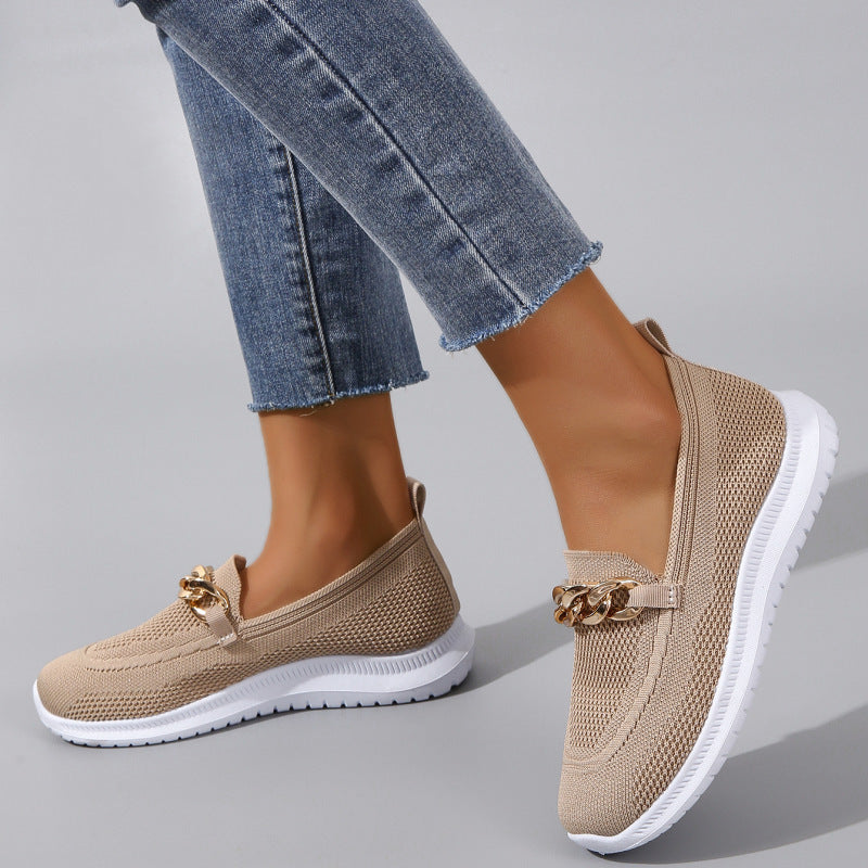 Kette Flats Schuhe Frauen Mesh Sport Wanderschuhe