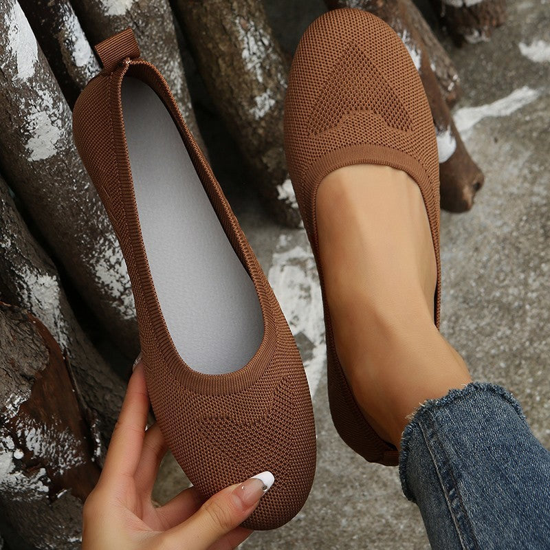 Damen Loafer Casual Slip On Mesh Schuhe Flats