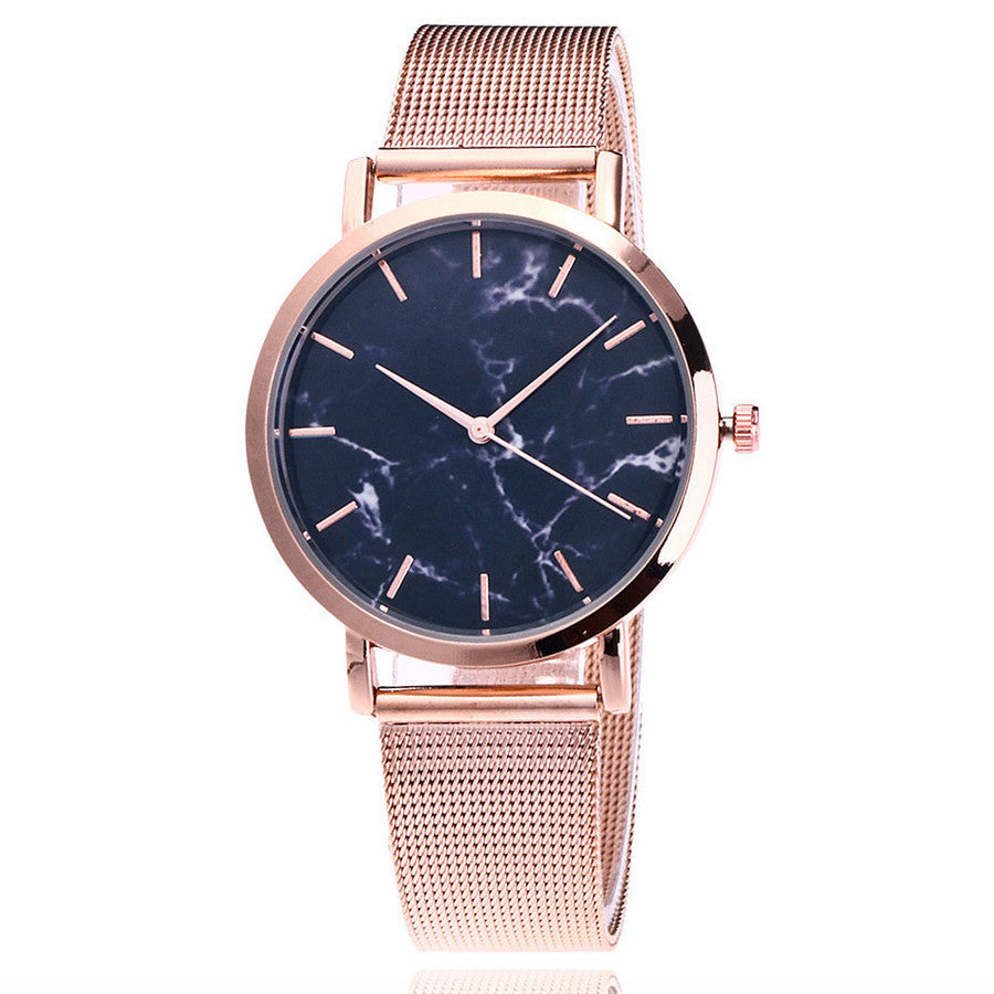 Vansvar mode marke silber und gold mesh band kreative marmor armbanduhr casual frauen quarz uhren geschenk relogio feminino