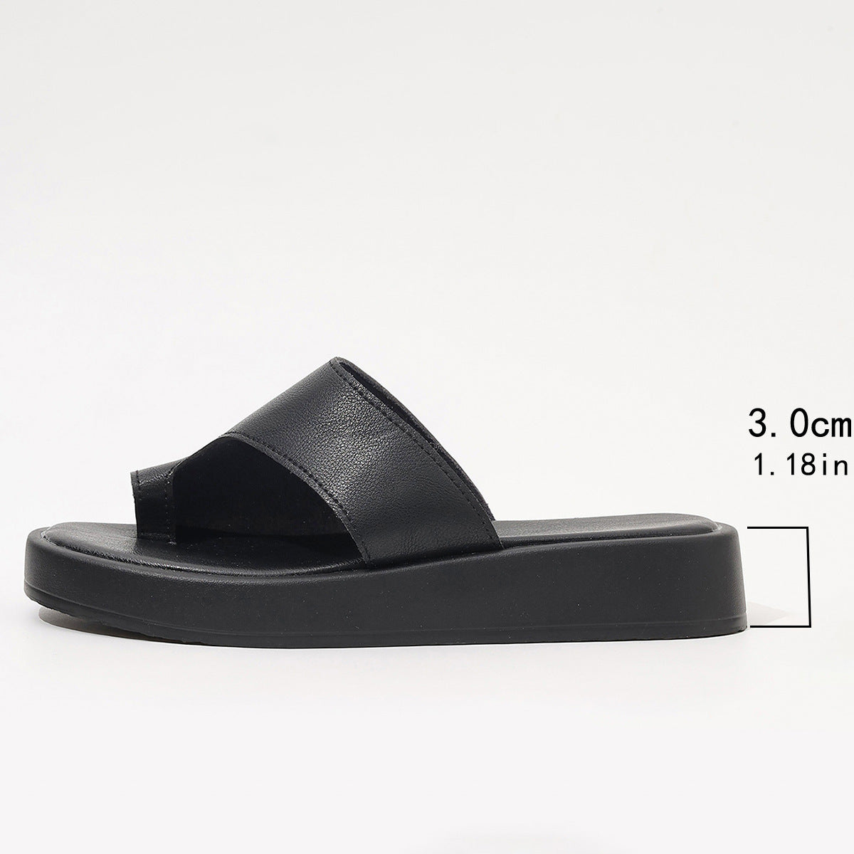 Flache Hausschuhe mit dicker Sohle und Clip-Zehen-Sommer-Outdoor-Sommer-Casual-Farb-Slides-Schuhe für Damen