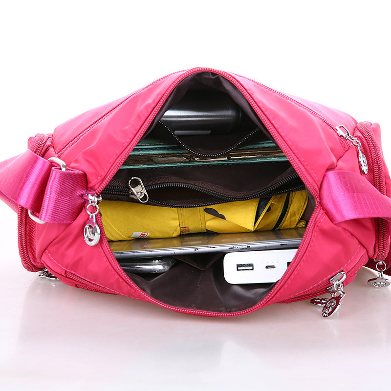 Damen-Umhängetasche, Multi-Pocket-Design, wasserdicht, lässig, mit hoher Kapazität