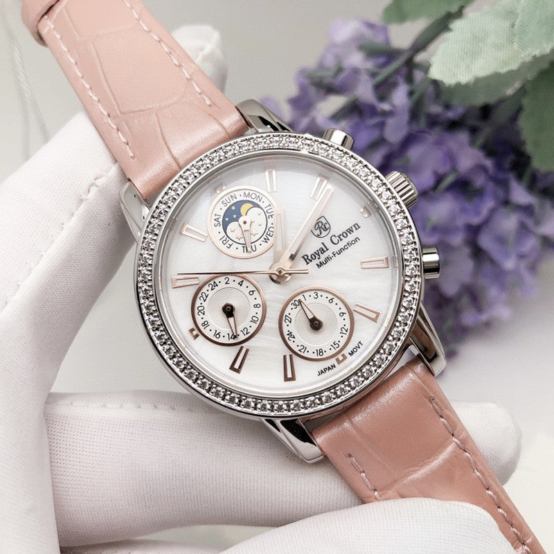 Multifunctional Quartz Watch With Diamond