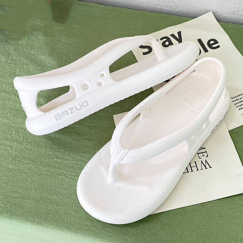 Modepersönlichkeit Frauen mit Absatz-Flip-Flops