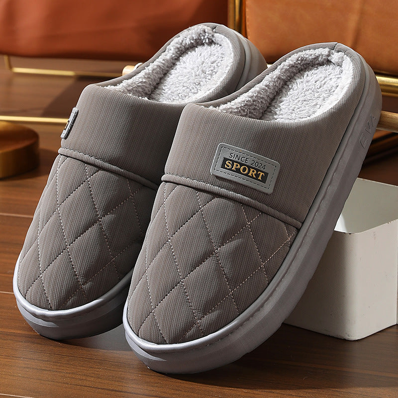 Herren Hausschuhe Winter Warm Plüsch Hausschuhe Indoor Rutschfeste Boden Schlafzimmer Slipper Casual All-Match-Schuhe
