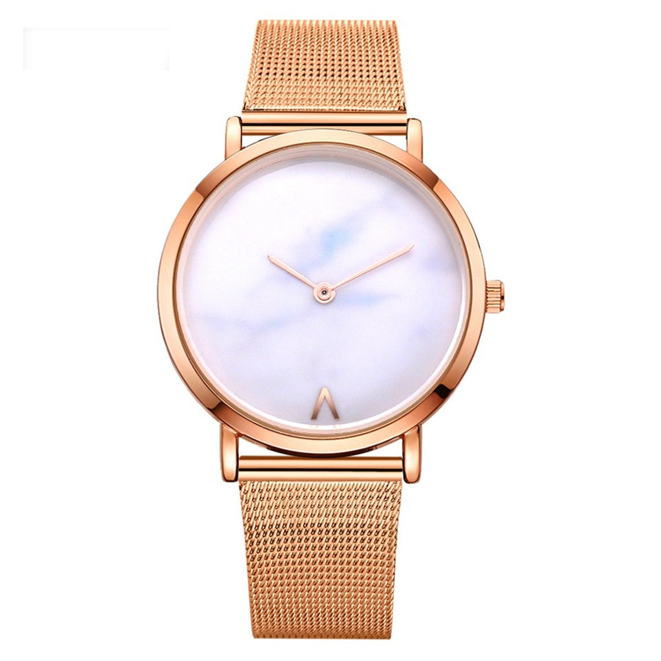 Vansvar mode marke silber und gold mesh band kreative marmor armbanduhr casual frauen quarz uhren geschenk relogio feminino