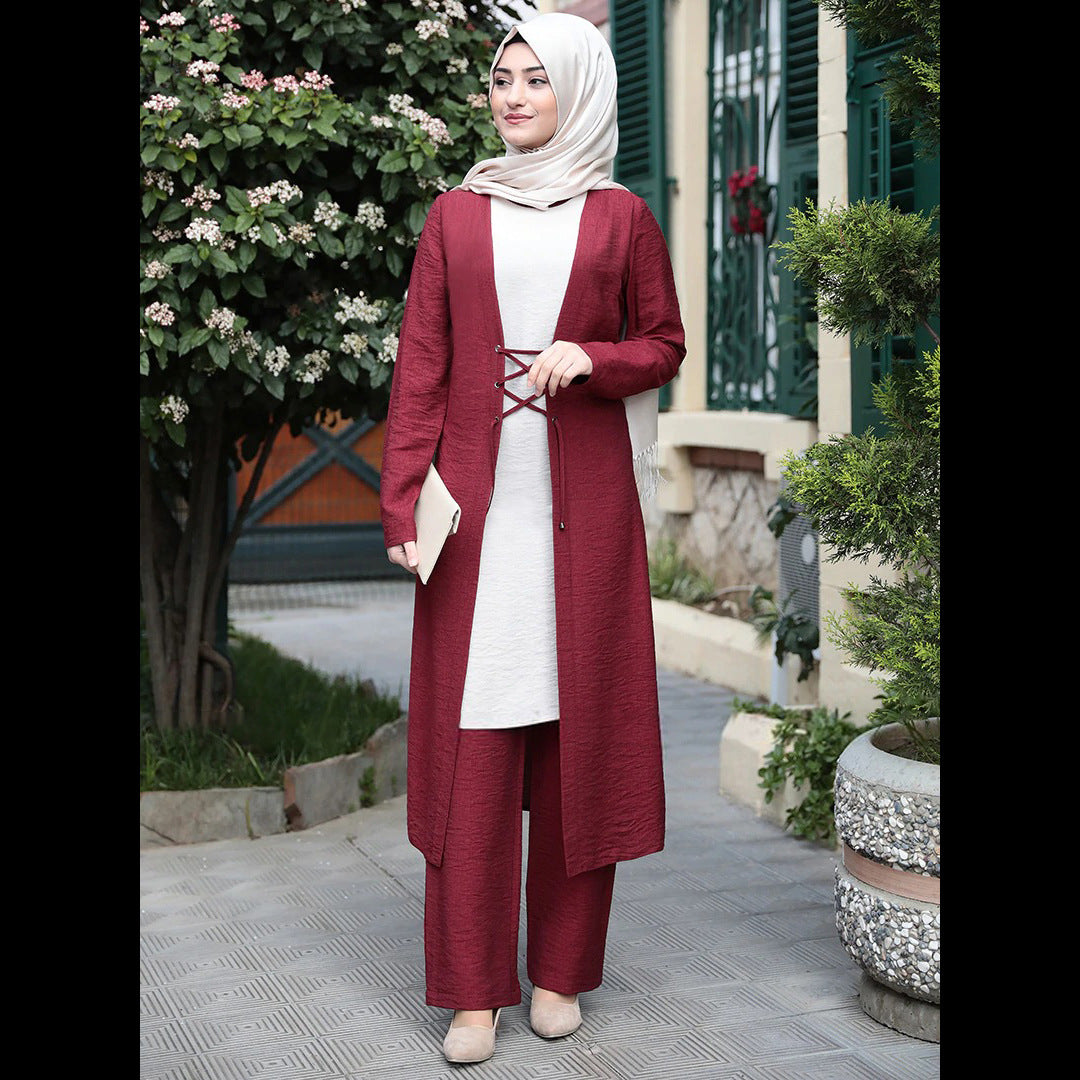 Muslimisches Damen-Kleidungsset dreiteiliges Nahost-Kleid