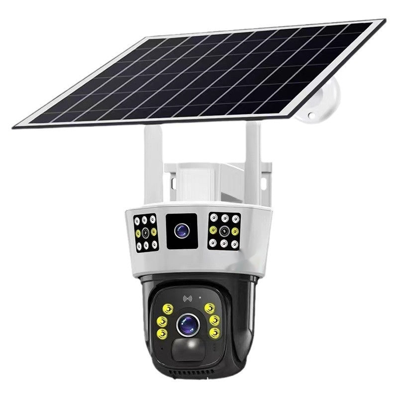 Trendy Solar Binocular Three Screen Surveillance Camera for Modern Li