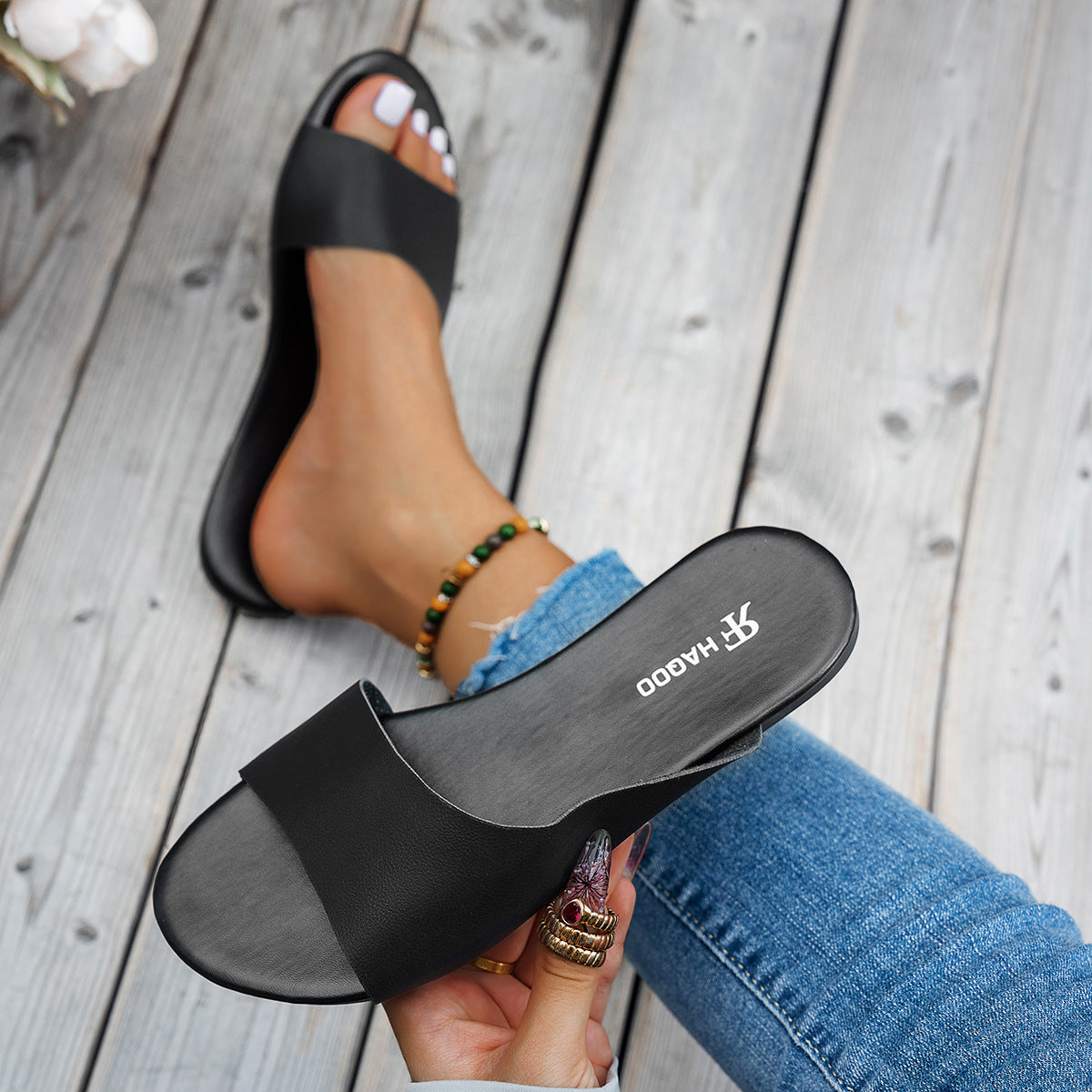 Mode Fisch Mund Flache Folien Hausschuhe Sommer Meer Urlaub Strand Schuhe Für Frauen Sandalen