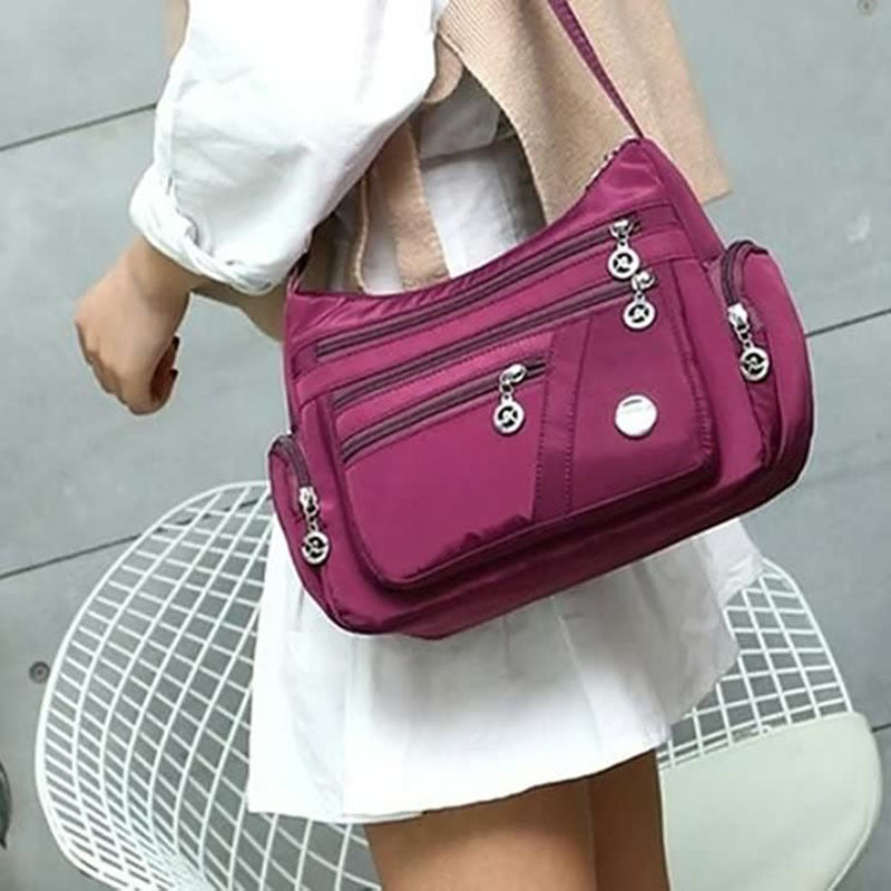 Damen-Umhängetasche, Multi-Pocket-Design, wasserdicht, lässig, mit hoher Kapazität