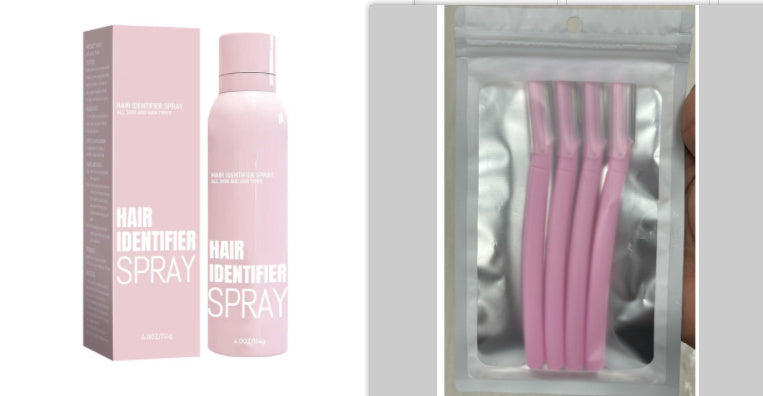 Haaridentifizierungsspray-Set für die Gesichtsrasur, feuchtigkeitsspendendes Dermaplaner-Spray für die Gesichtsrasur, Hautpflege