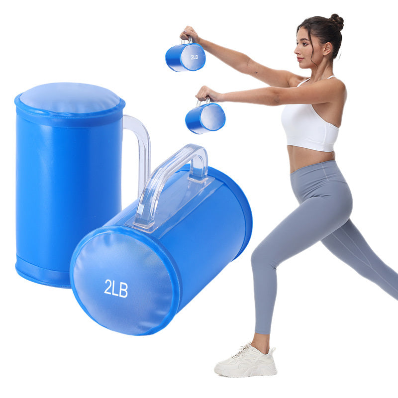 2x2lbs Wasserhantelpaare Tragbare freie Gewichte Einstellbare Yoga-Übung Fitness Frauen Hantel Reisetrainingsset