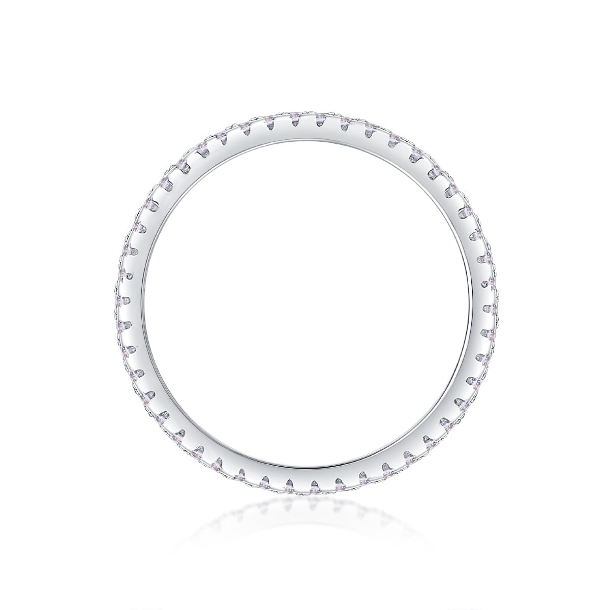 Quadratische Diamantanordnung, Doppelanordnung von Diamanten, luxuriöser modischer Moissanit-Silberring