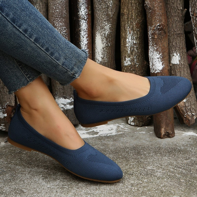 Damen Loafer Casual Slip On Mesh Schuhe Flats