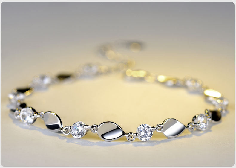 Diamantenbesetztes Armband aus 925er Sterlingsilber