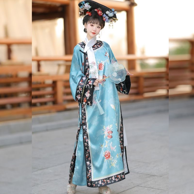 Auspicious Ruyi Qing Dynasty Plaid Clothing New Chinese Court Style Hanfu