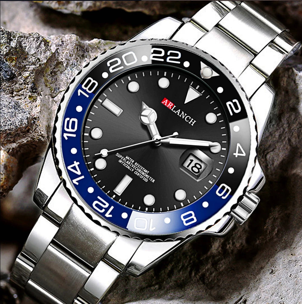 ARLANCH Hot Sell Men Quatrz Watch Sport Mens Watches Top Brand Luxury Waterproof Full Steel Quartz Clock Men Relogio Masculino