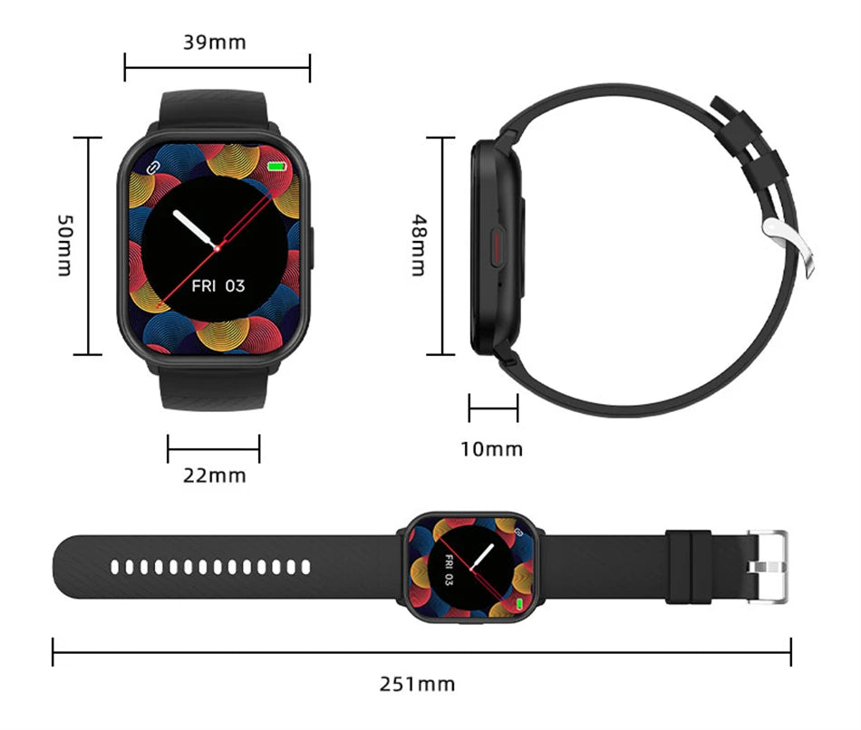 2024 New For Xiaomi Huawei Samsung Smart Watch Men Women Heart Rate Blood Pressure Fitness Tracker Bluetooth Call Smartwatch Man