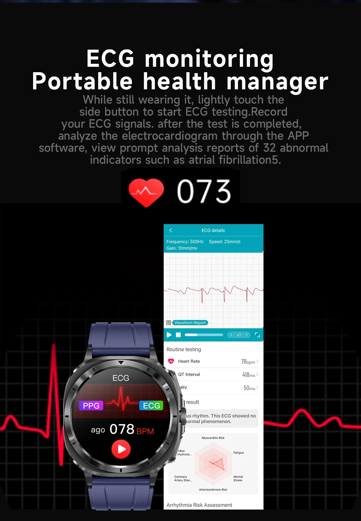 2025 New For Samsung Galaxy Watch 7 Blood Lipids Uric Acid Blood Pressure Body Analysis Smart Watch ECG+PPG Clock Smartwatch Men