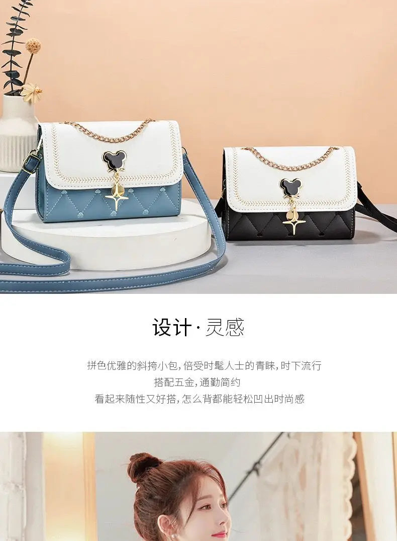 Disney cute Mickey Women's Crossbody Shoulder Bag Luxury Brand Fashion Girls' Handbag High Quality Multifunctional Women's Bag