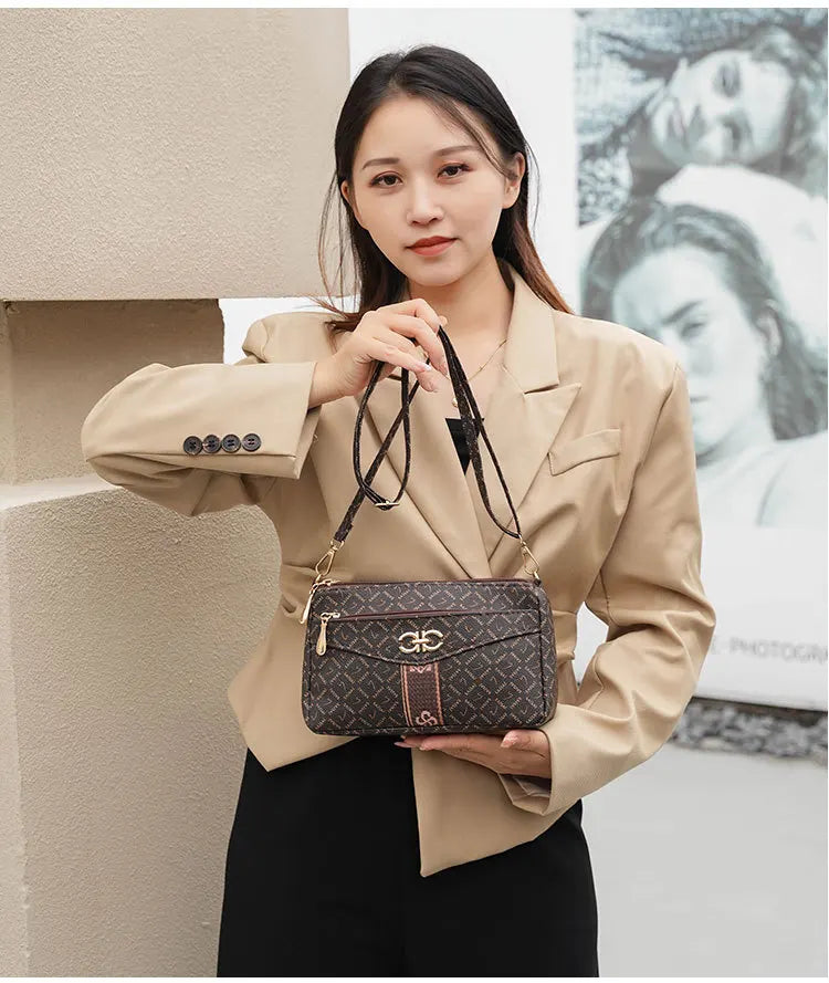 2025 Women's New Crossbody Shoulder Bag Atmospheric Middle-aged Underarm Handbags Mini Phone Small Shoulder Bag for Mothers