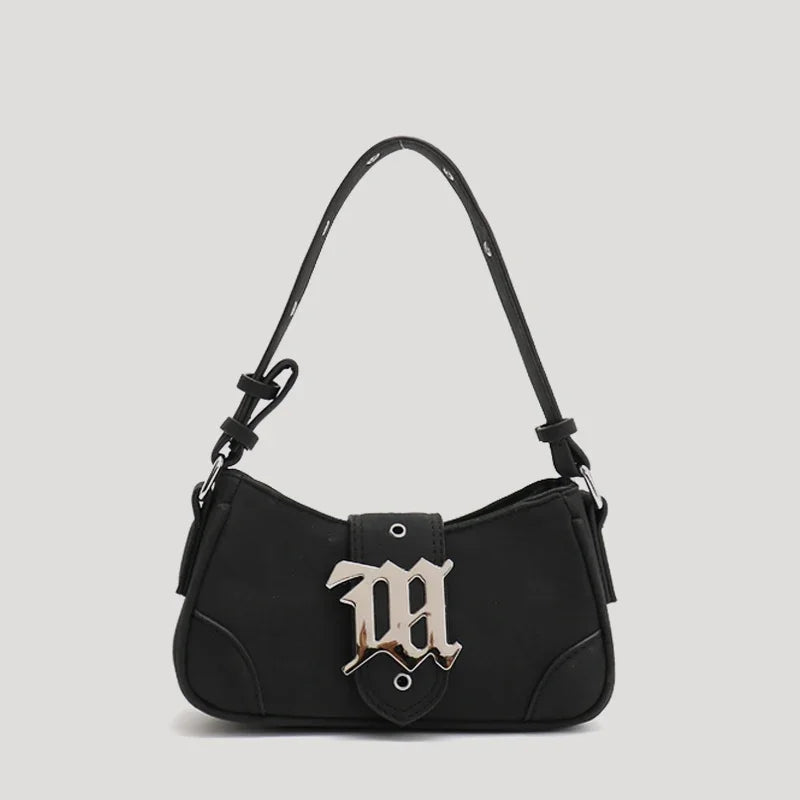 Casual Bags For Women Luxury Designer Brand Handbags And Purses 2024 New In PU Nubuck Sheet Metal Decoration Crossbody Bag Small