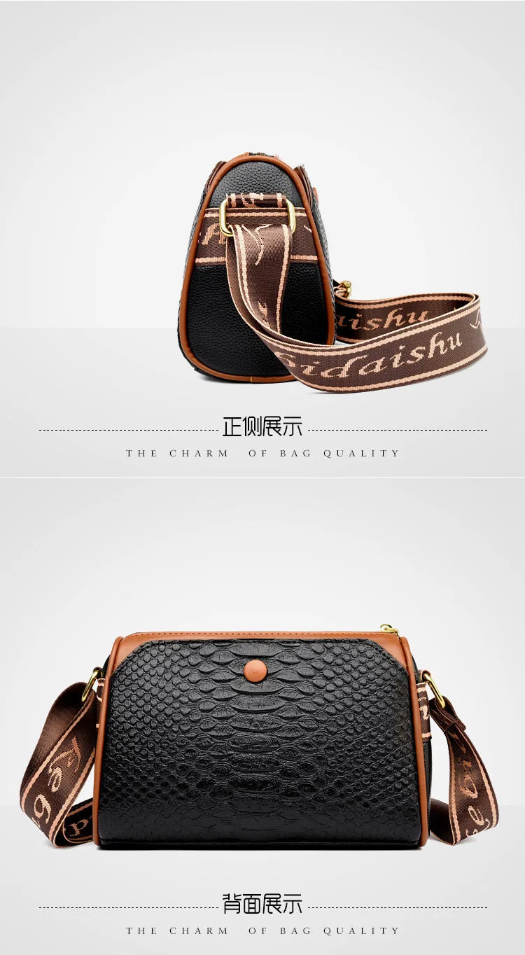 Women's Small Bag 2024 Autumn New Trendy and Versatile Middle Aged Mom's Bag Soft Leather Texture One Shoulder Crossbody Bag