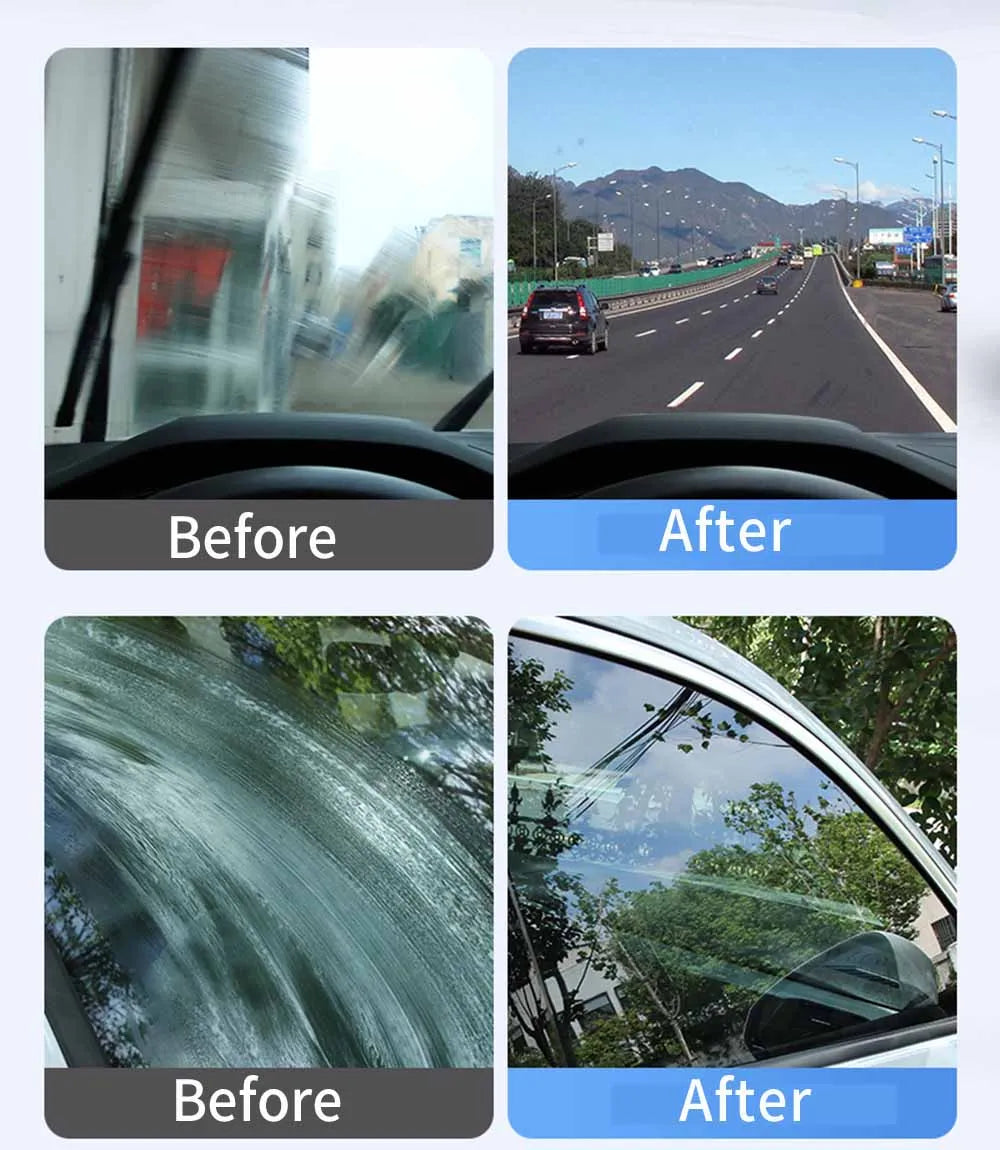 Car Glass Oil Film Removing Paste Aivc Auto Glass Film Coating Remover Clear Vision Hydrophobicity Windshield Car Detailing Tool