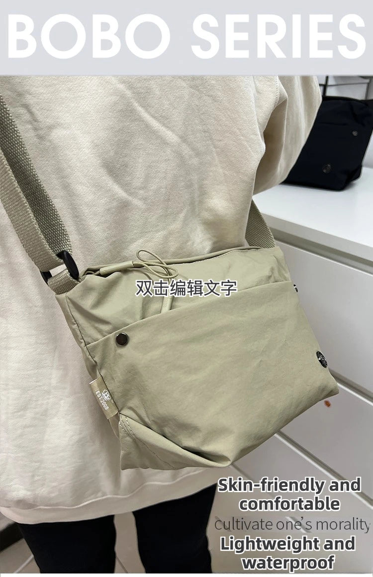 Ultra-light Nylon Crossbody Bag for Women Adjustable Wide Strap Lightweight Women's Bag Zipper Closure Stylish Messenger Bag