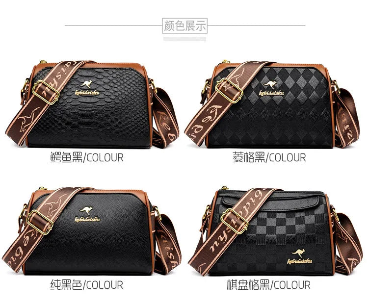 Women's Small Bag 2024 Autumn New Trendy and Versatile Middle Aged Mom's Bag Soft Leather Texture One Shoulder Crossbody Bag