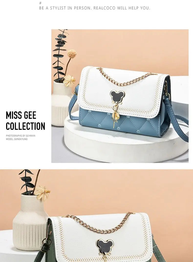 Disney cute Mickey Women's Crossbody Shoulder Bag Luxury Brand Fashion Girls' Handbag High Quality Multifunctional Women's Bag