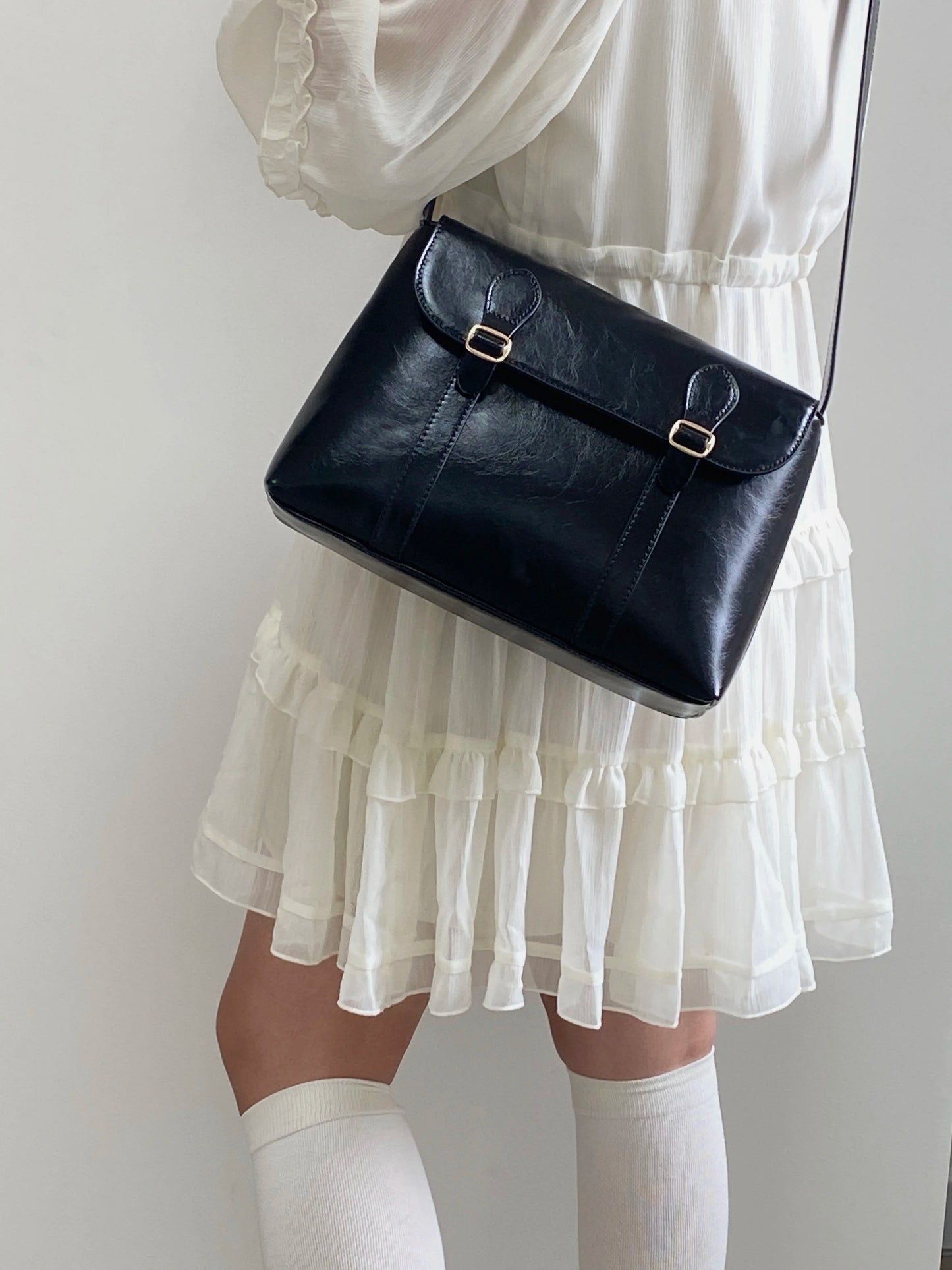 Vintage Women's Shoulder Bag Large Capacity Ladies Tote Purse Handbags Pu Leather Female Messenger Bags College Girls Book Bag