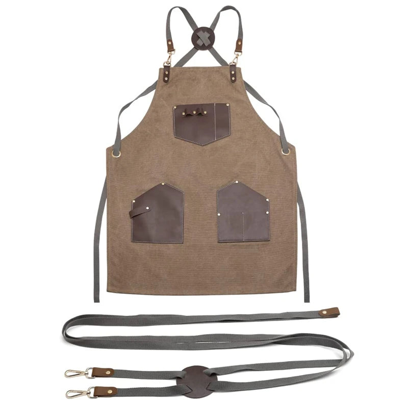 Barbershop Hairdresser Apron Salon Multi Pocket Hairdressing Haircut Cloth Professional Dyeing Hair Tools Accessories Supplies