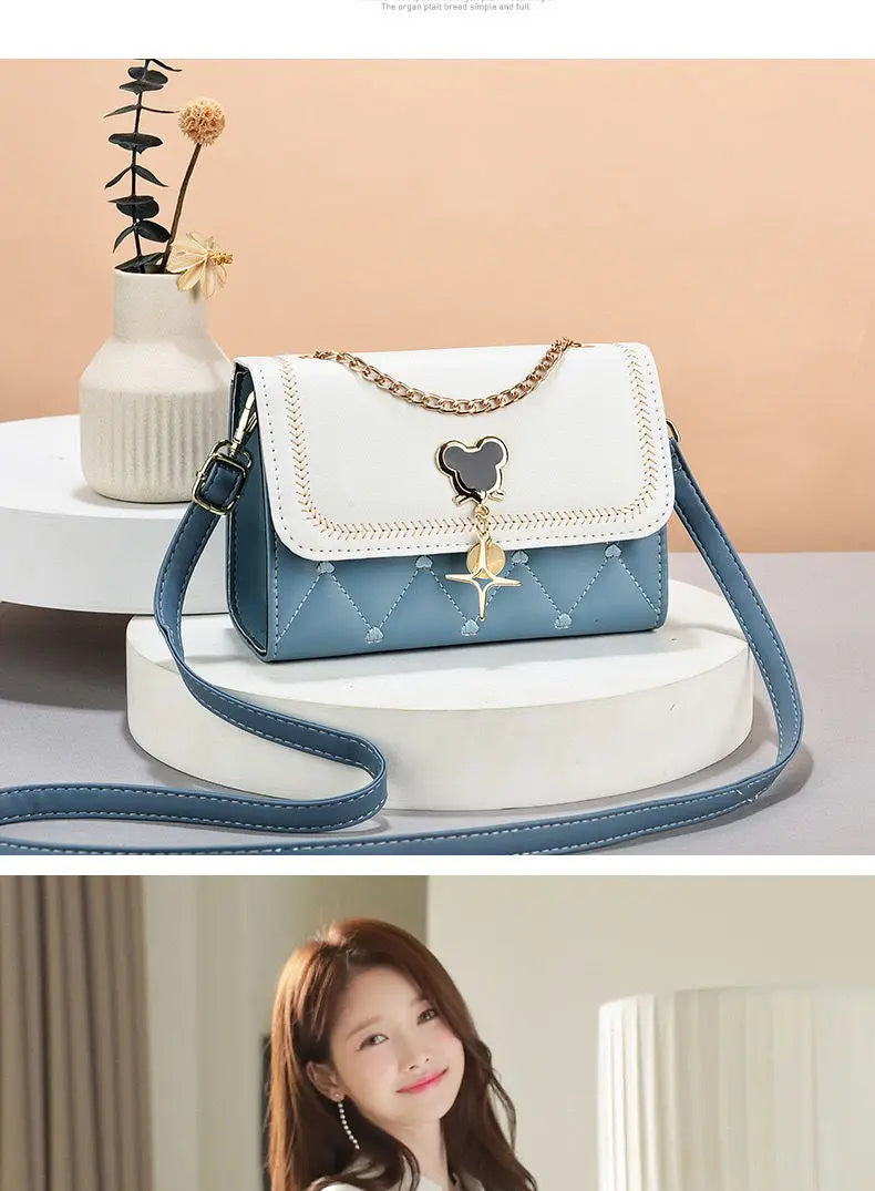 Disney cute Mickey Women's Crossbody Shoulder Bag Luxury Brand Fashion Girls' Handbag High Quality Multifunctional Women's Bag