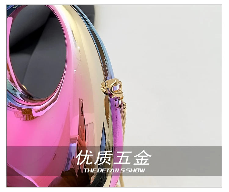 Hot Selling Women's Crossbody Bag 2025 New PVC Metallic Luster Half Moon Party Banquet Women's Bag Luxury Handbag Bolso De Mujer