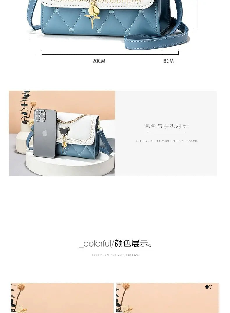 Disney cute Mickey Women's Crossbody Shoulder Bag Luxury Brand Fashion Girls' Handbag High Quality Multifunctional Women's Bag
