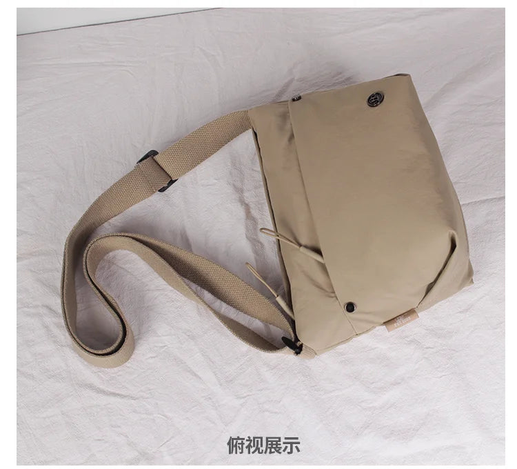 Ultra-light Nylon Crossbody Bag for Women Adjustable Wide Strap Lightweight Women's Bag Zipper Closure Stylish Messenger Bag