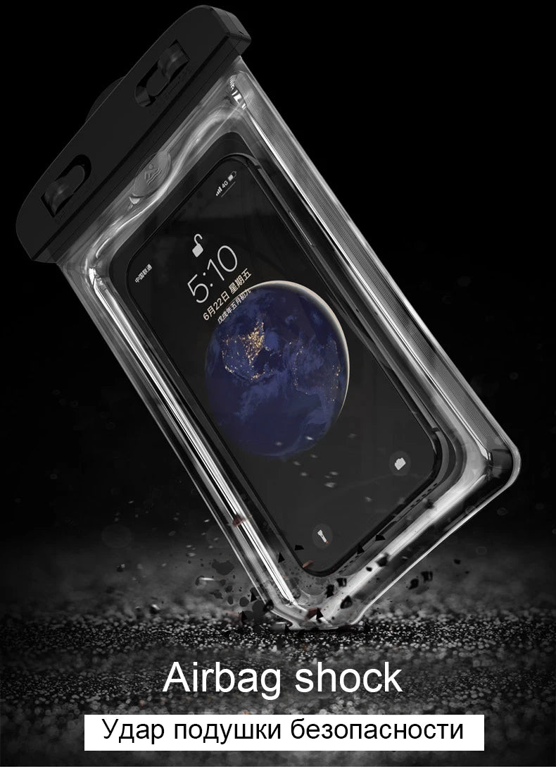Universal IP68 Waterproof Swim Case Cover For iPhone 16 15 14 13 12 11 Pro Max Xiaomi Samsung S23 Air Bag Cover Phone Accessory