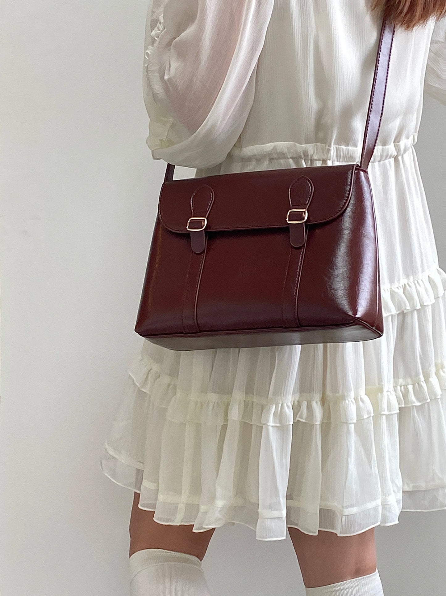 Vintage Women's Shoulder Bag Large Capacity Ladies Tote Purse Handbags Pu Leather Female Messenger Bags College Girls Book Bag